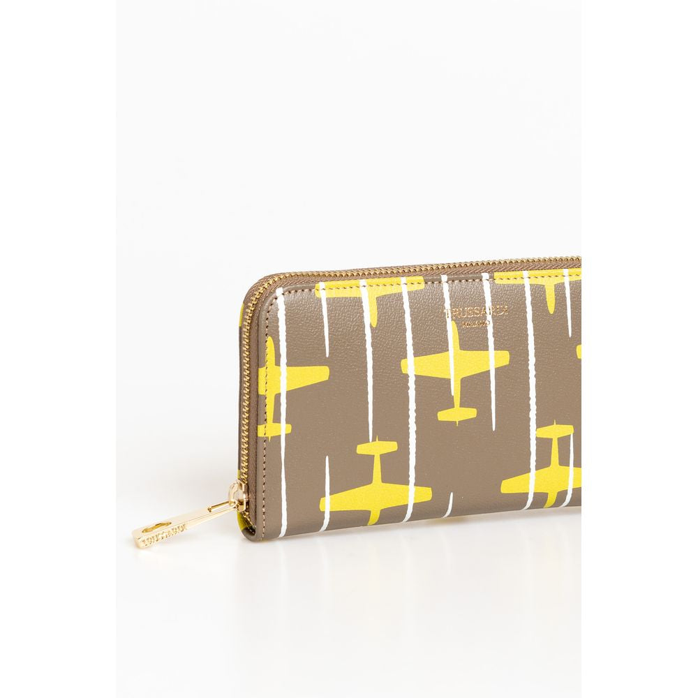 Trussardi Beige Leather Women Wallet Trussardi