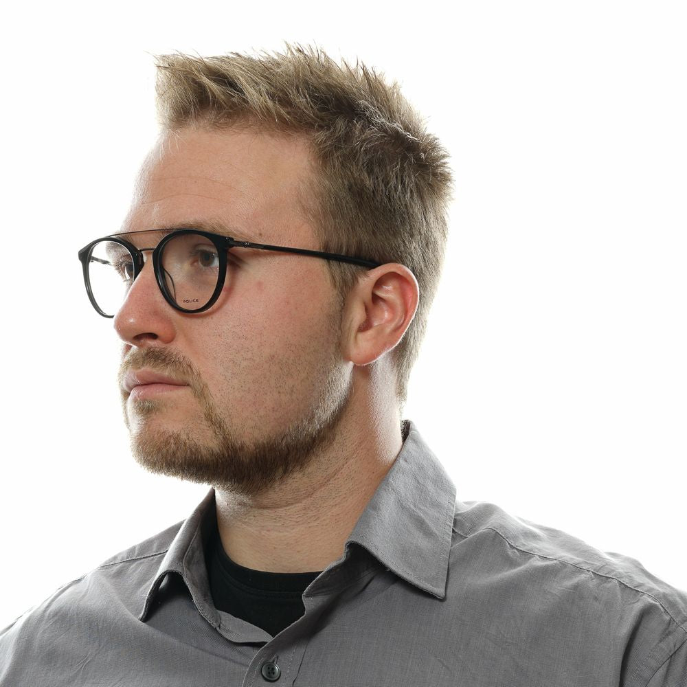 Police Black Metal & Plastic Glasses Frames