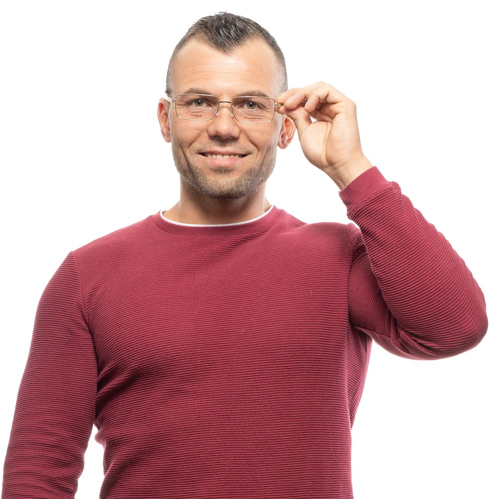 Ermenegildo Zegna Gold Titanium Glasses Frames