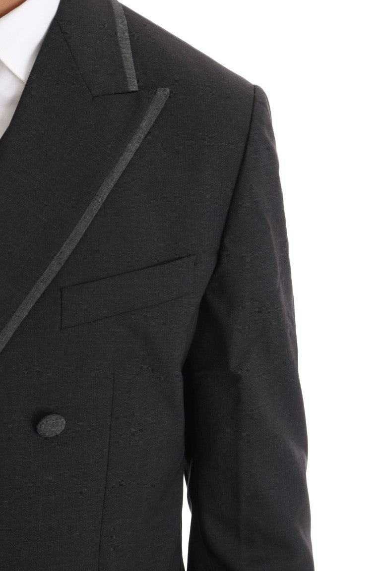 Dolce & Gabbana Gray Wool Stretch 3 Piece Two Button Suit Dolce & Gabbana