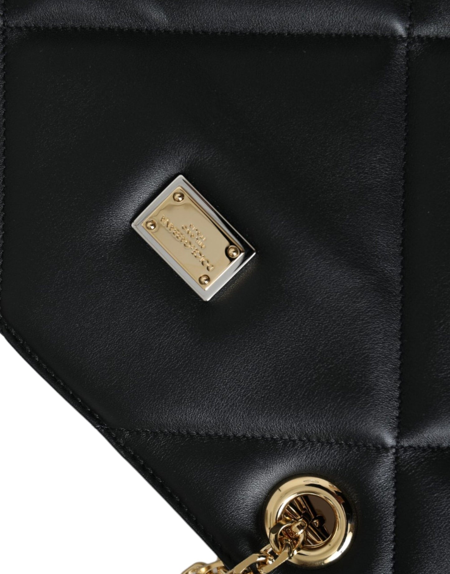 Dolce & Gabbana Black Leather JUNGLE Quilted Shopping Tote Bag Dolce & Gabbana