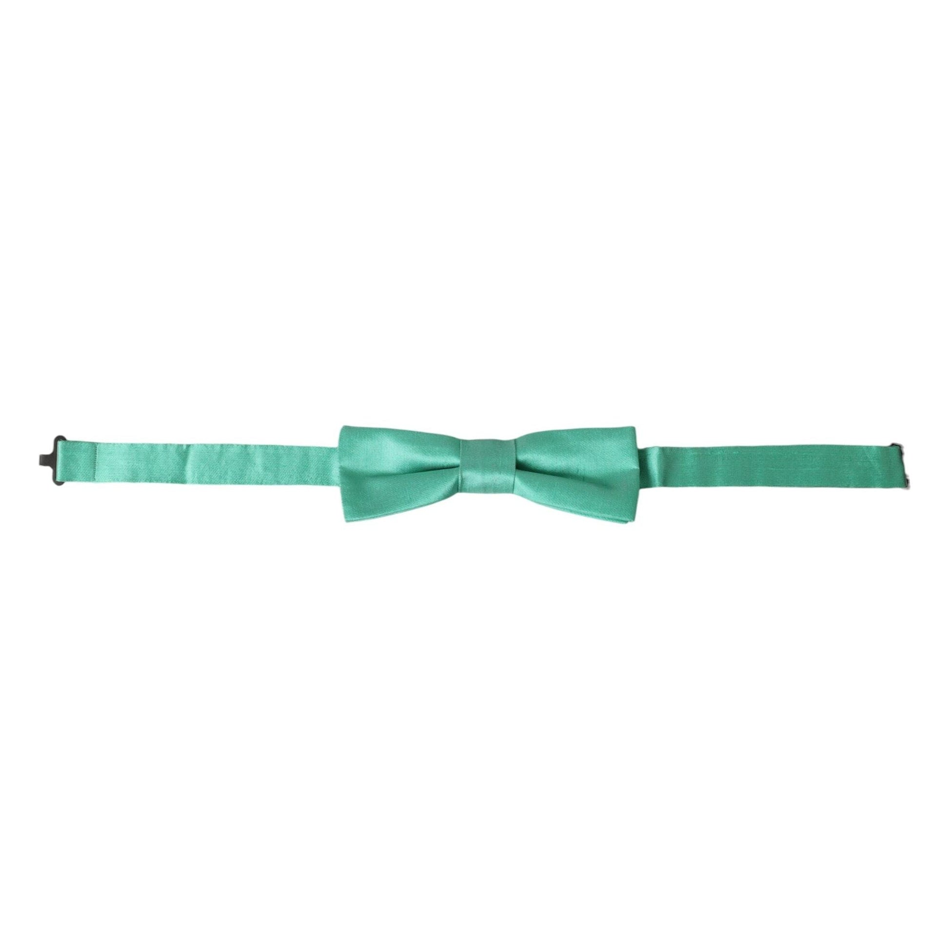 Dolce & Gabbana Mint Green Silk Adjustable Neck Men Bow Tie Dolce & Gabbana