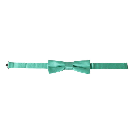 Dolce & Gabbana Mint Green Silk Adjustable Neck Men Bow Tie Dolce & Gabbana