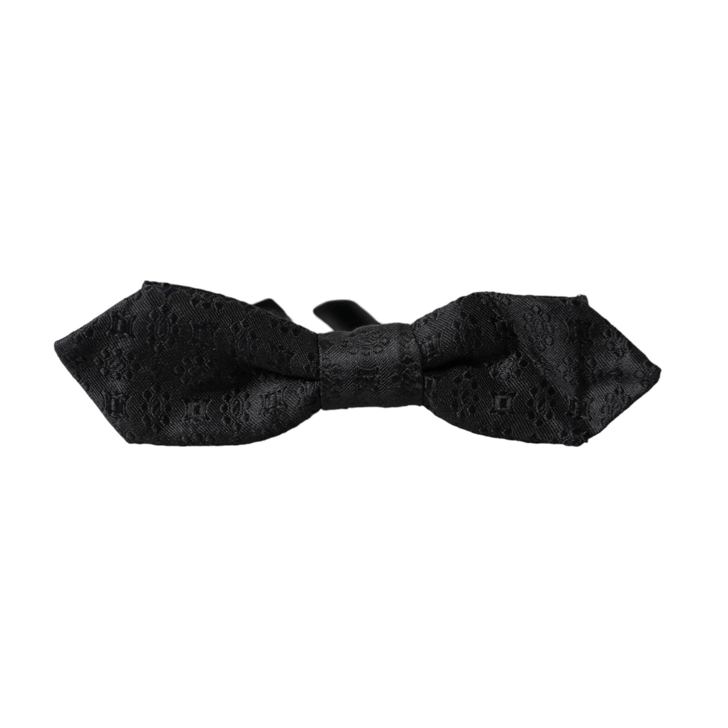 Dolce & Gabbana Black Silk Fantasy Adjustable Neck Men Bow Tie