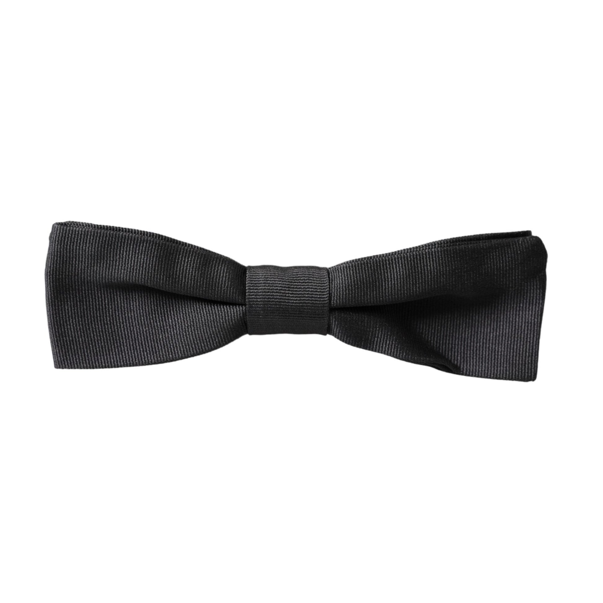 Dolce & Gabbana Black Silk Adjustable Neck Men Bow Tie Dolce & Gabbana