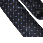 Dolce & Gabbana Black Blue Polka Dot Silk Adjustable Men Tie Dolce & Gabbana