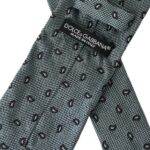 Dolce & Gabbana Green 100% Silk Patterned Adjustable Men Tie Dolce & Gabbana