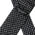 Dolce & Gabbana Black 100% Silk Patterned Adjustable Men Tie Dolce & Gabbana