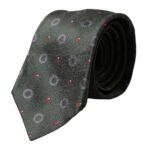 Dolce & Gabbana Dark Gray 100% Silk Fantasy Adjustable Men Tie Dolce & Gabbana