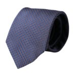 Dolce & Gabbana Navy Blue Silk Patterned Adjustable Men Tie Dolce & Gabbana