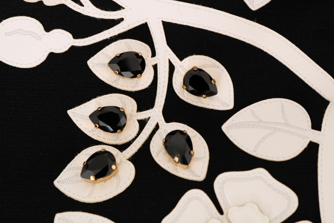 Dolce & Gabbana Black Baroque Floral Crystal Jacket Dolce & Gabbana