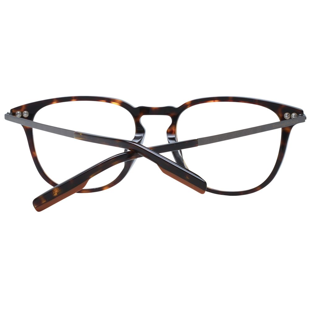Ermenegildo Zegna Brown Plastic Glasses Frames