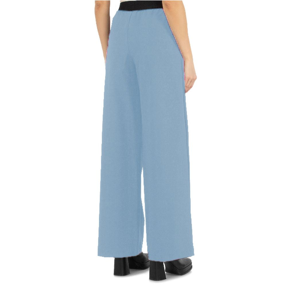 Comme Des Fuckdown Light Blue Polyester Women Palazzo Pants Comme Des Fuckdown