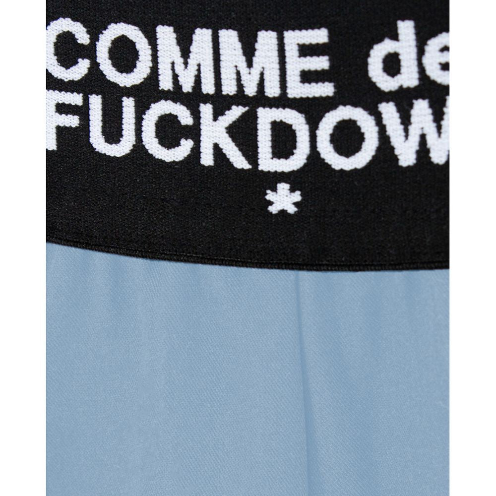 Comme Des Fuckdown Light Blue Polyester Women Palazzo Pants Comme Des Fuckdown