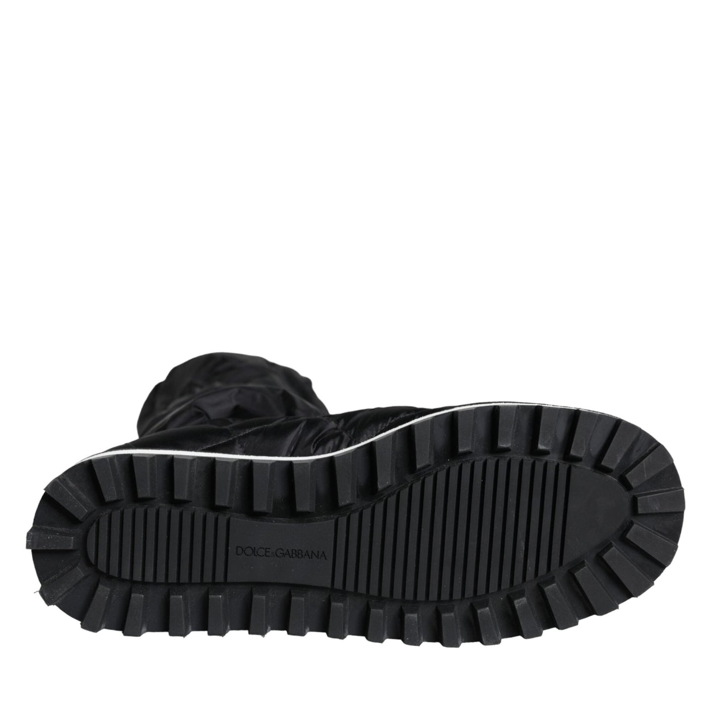 Dolce & Gabbana Black Quilted High Top Boots Sneakers Shoes Dolce & Gabbana