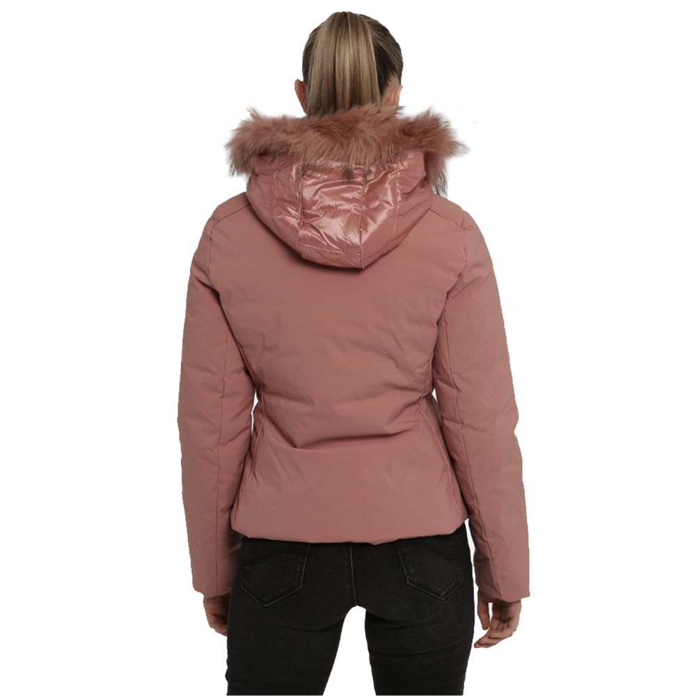 Yes Zee Pink Nylon Jackets & Coat Yes Zee