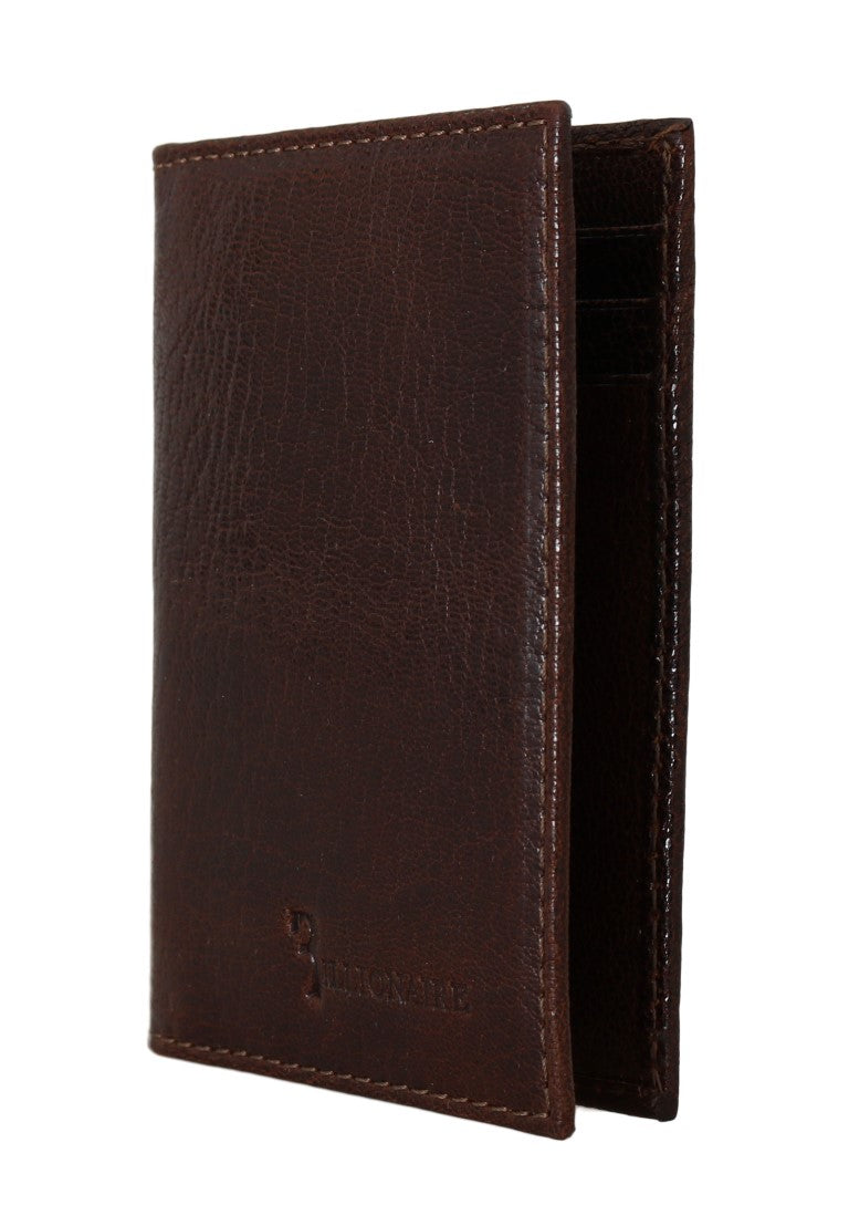 Billionaire Italian Couture Brown Leather Bifold Wallet Billionaire Italian Couture