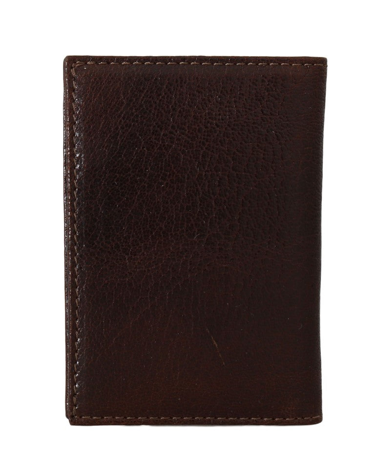 Billionaire Italian Couture Brown Leather Bifold Wallet Billionaire Italian Couture