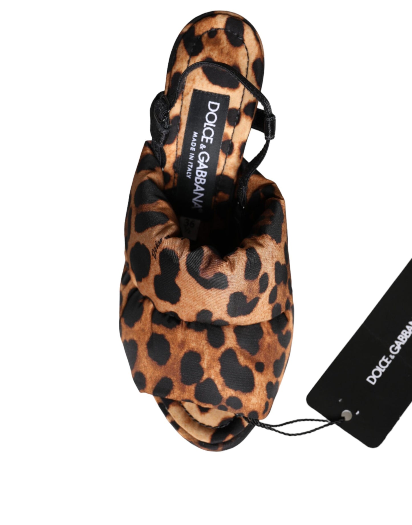 Dolce & Gabbana Brown Leopard Keira Slingback Sandals Shoes Dolce & Gabbana