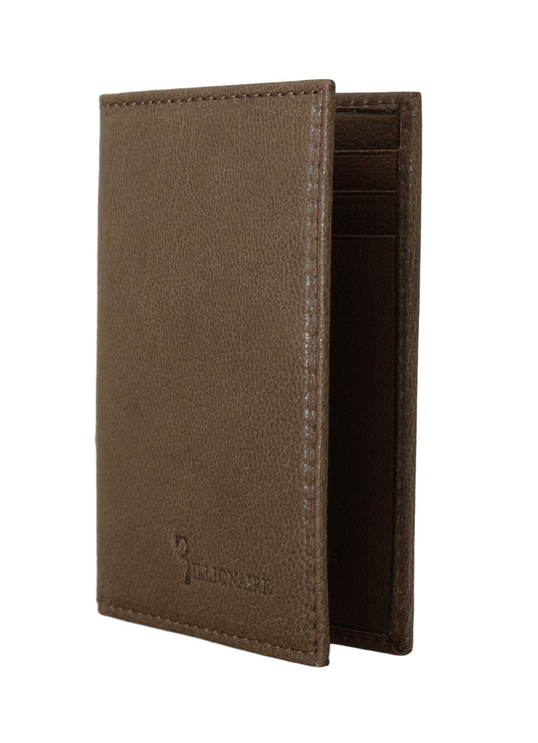 Billionaire Italian Couture Brown Leather Bifold Wallet Billionaire Italian Couture