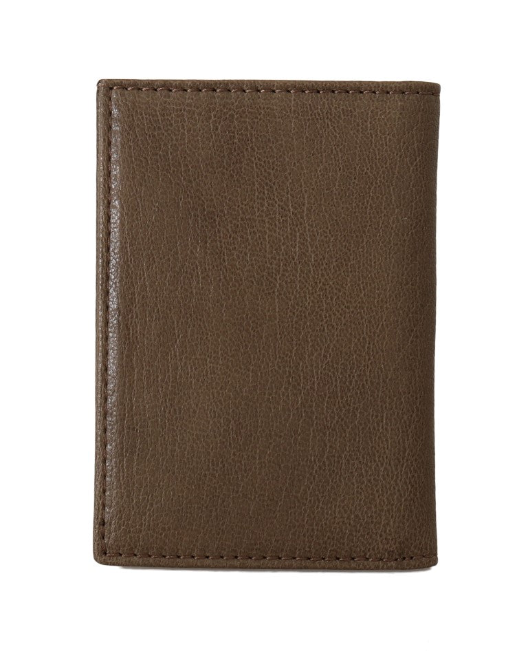 Billionaire Italian Couture Brown Leather Bifold Wallet Billionaire Italian Couture