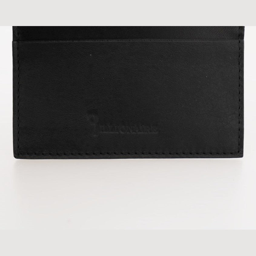 Billionaire Italian Couture Black Leather Cardholder Wallet Billionaire Italian Couture