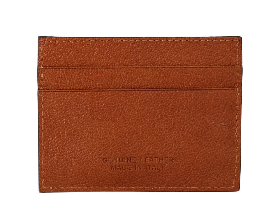 Billionaire Italian Couture Brown Leather Cardholder Wallet Billionaire Italian Couture
