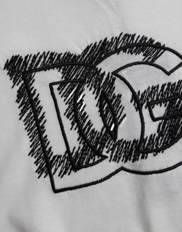 Dolce & Gabbana White Logo Round Neck Short Sleeves T-shirt Dolce & Gabbana