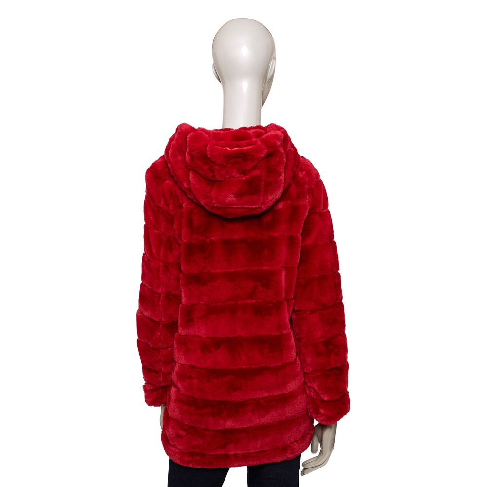Baldinini Trend Red Polyester Women Jacket Baldinini Trend