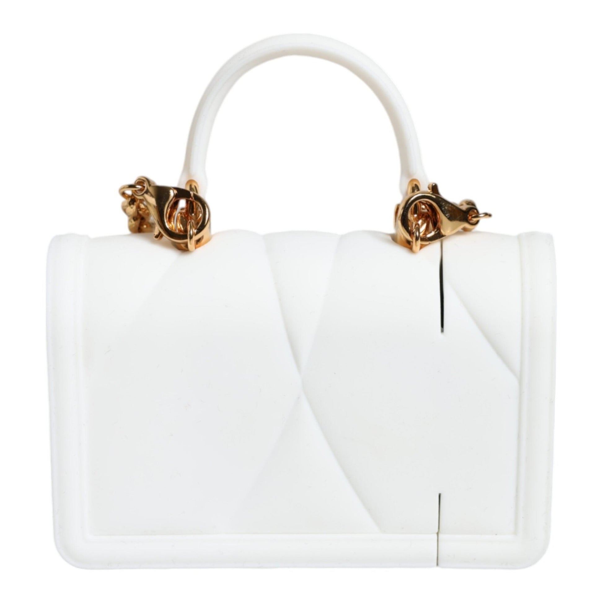 Dolce & Gabbana White Silicone Devotion Heart Cover Hand Bag Airpod Case