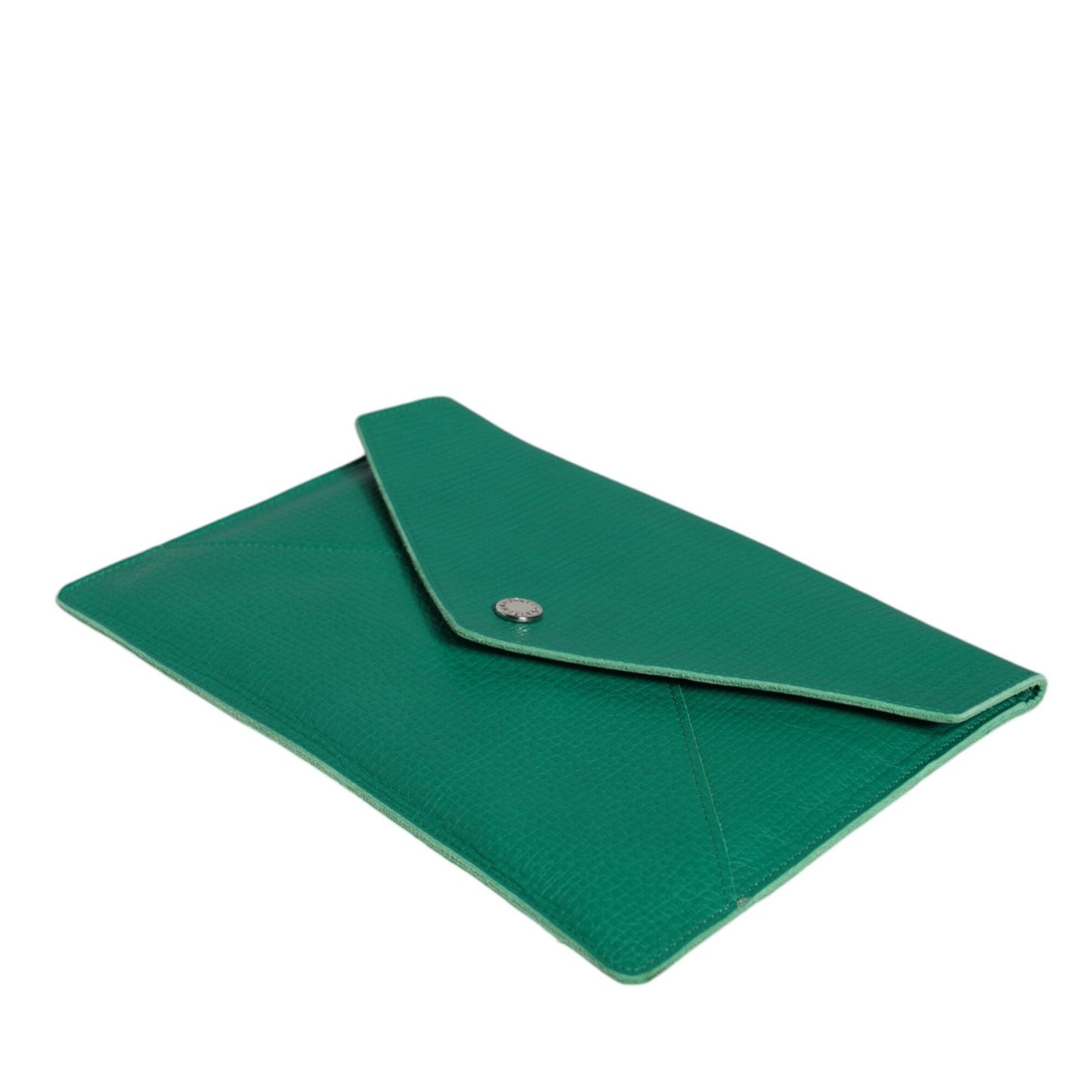 Dolce & Gabbana Green Leather Handbag Clutch Mini Purse Pouch Tablet Case