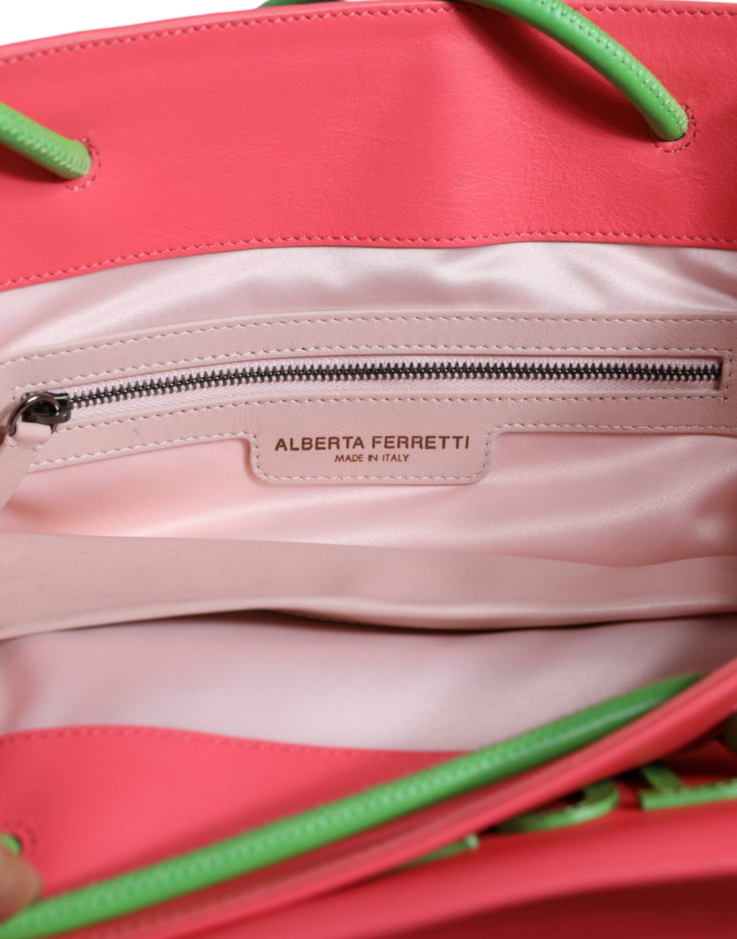 Alberta Ferretti Pink Leather Weekend Wednesday Shopping Tote Bag Alberta Ferretti
