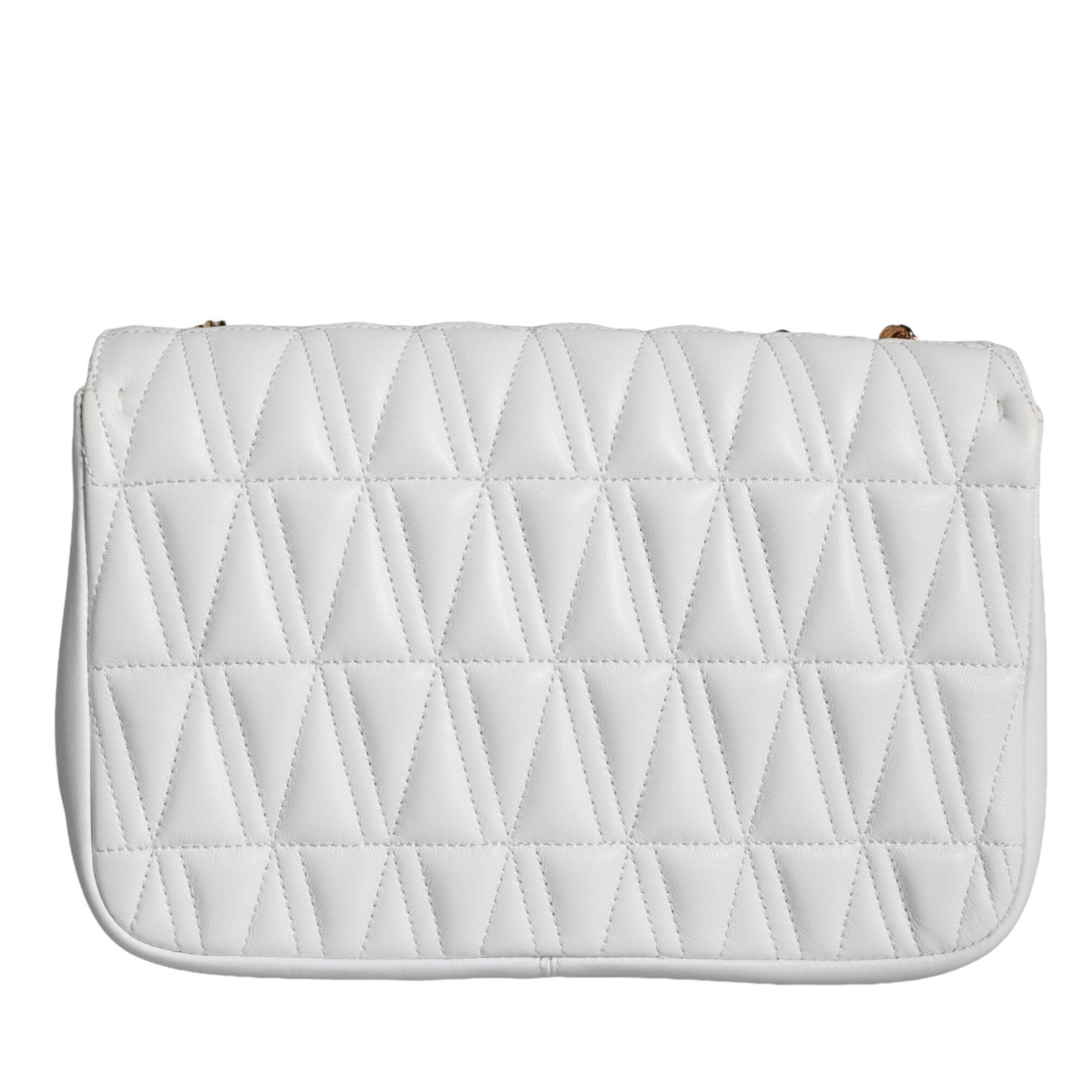 Versace White Mini Nappa Leather Crossbody Shoulder Bag Versace