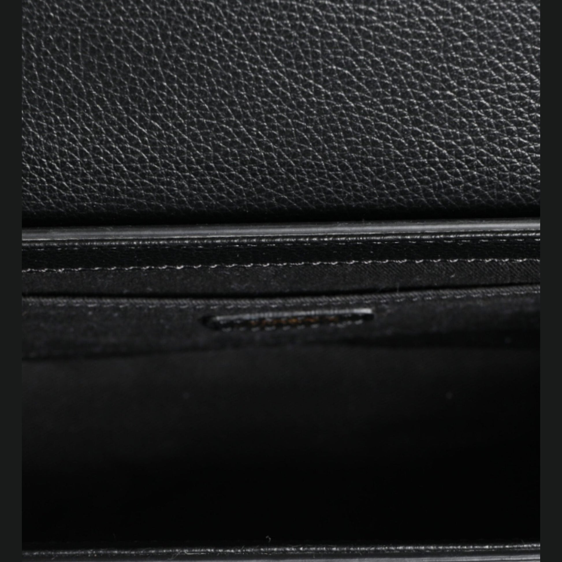 Versace Black Grainy Calf Leather Logo Crossbody Shoulder Bag Versace