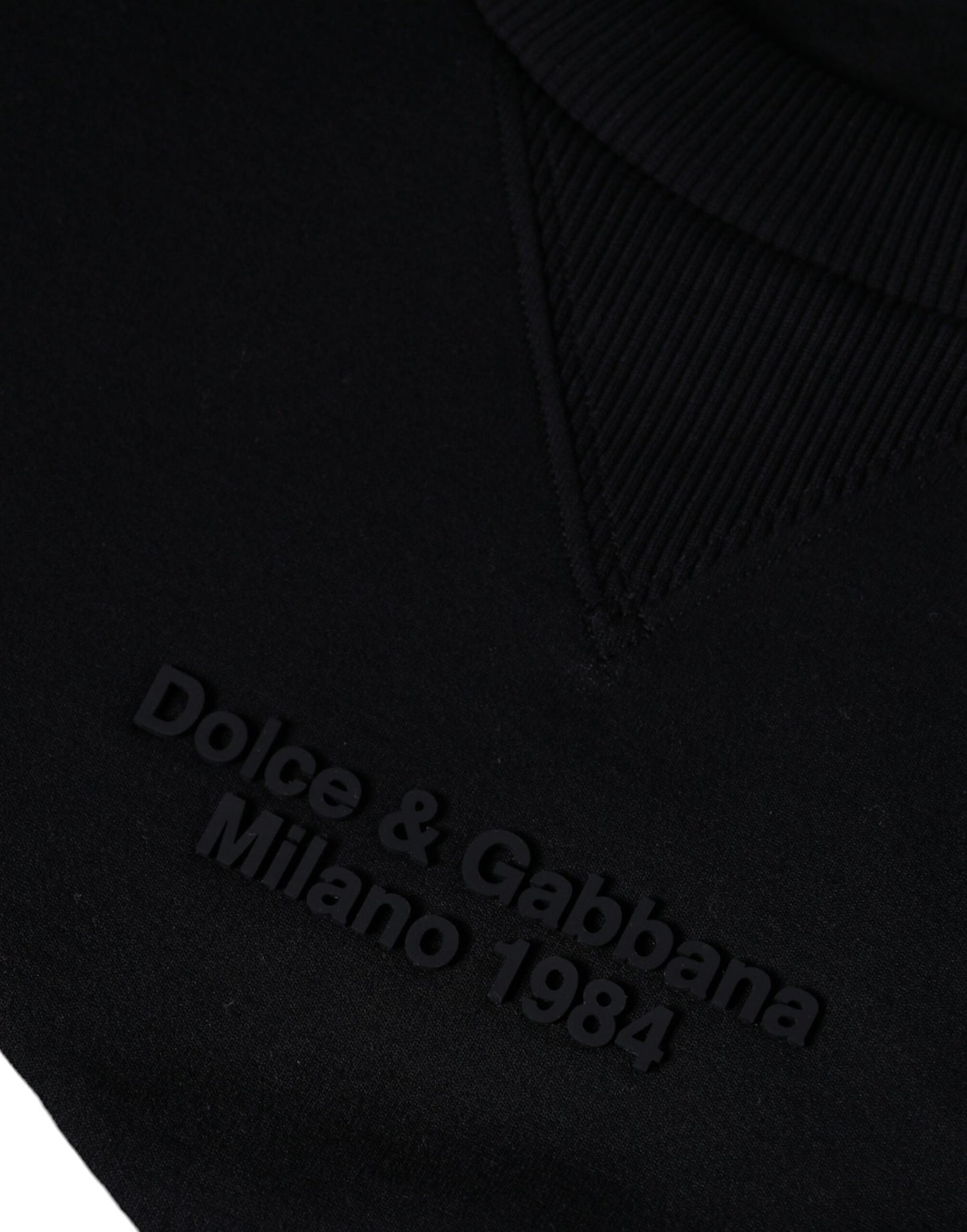 Dolce & Gabbana Black Leopard Crew Neck Sweatshirt Sweater Dolce & Gabbana
