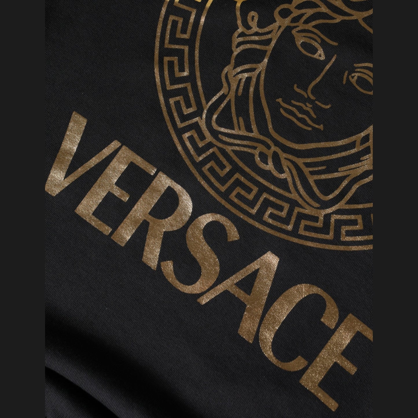 Versace Black Medusa Fleece Cotton Crew Neck Sweatshirt Sweater Versace