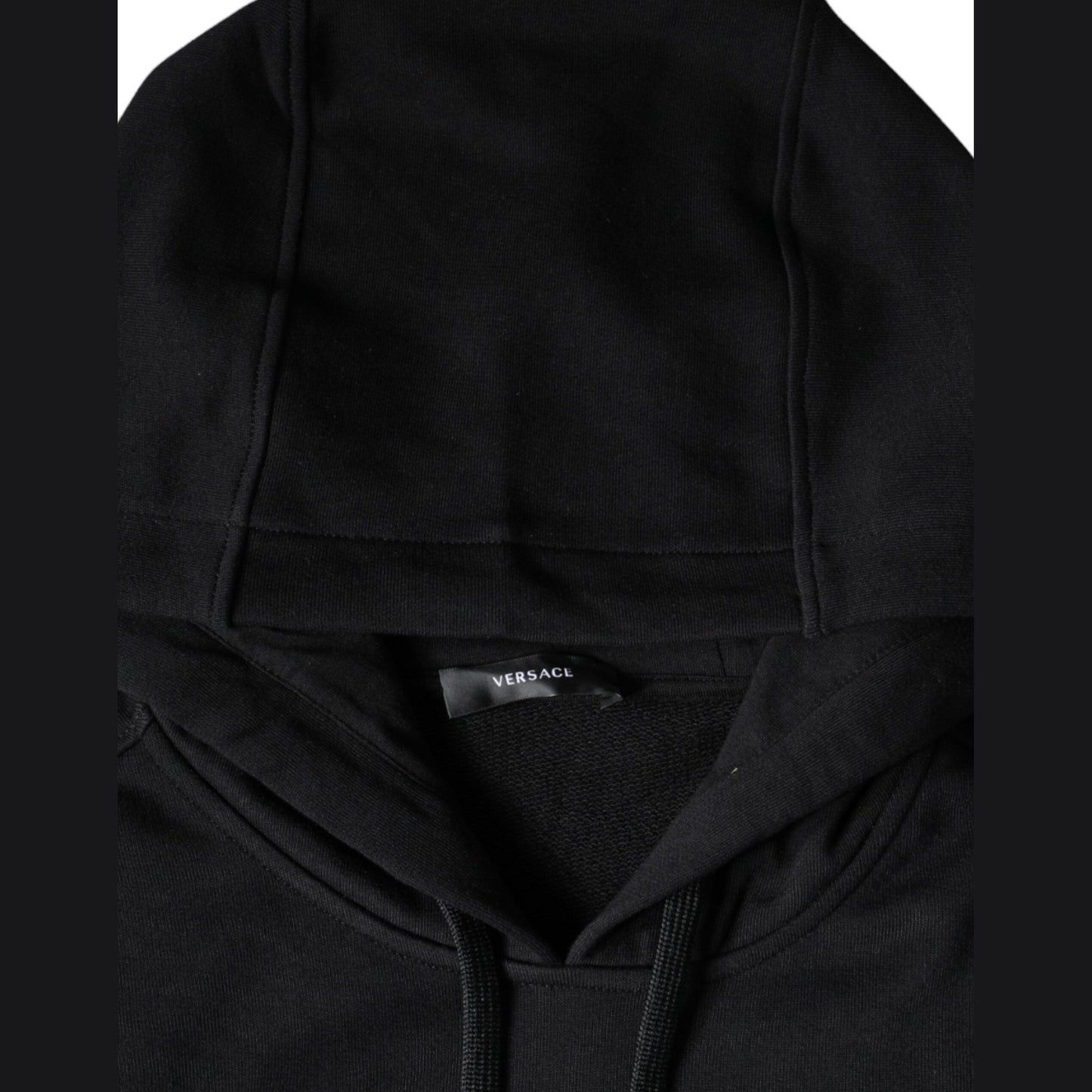 Versace Black Medusa Print Cotton HoodiePullover Sweatshirt Sweater Versace