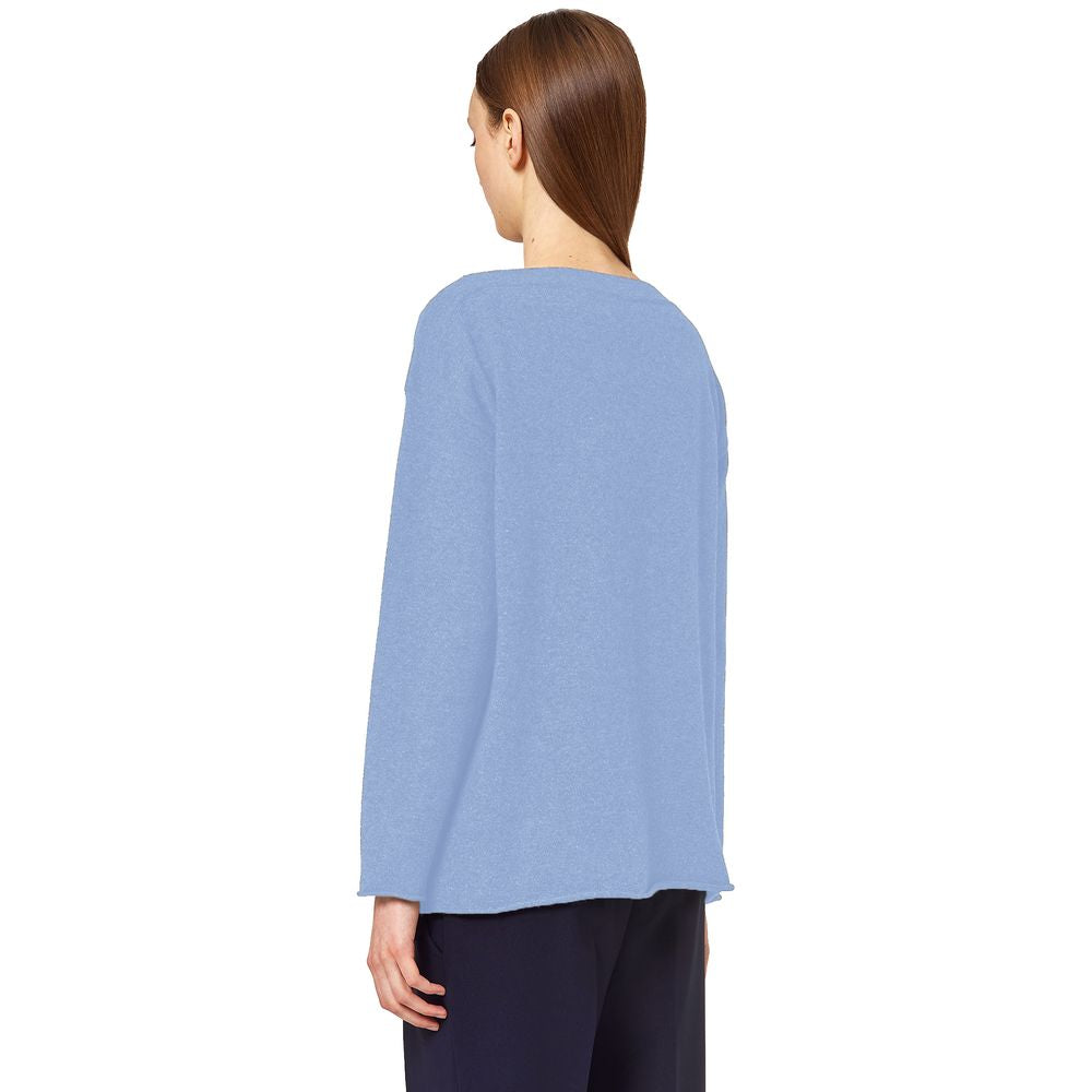 Alpha Studio Light Blue Cashmere Women Sweater Alpha Studio