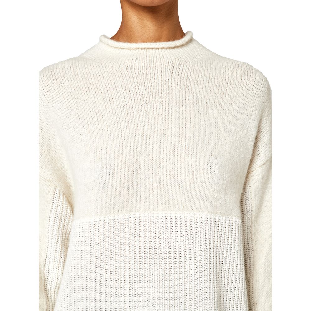 Alpha Studio White Recycled Wool Women Sweater Alpha Studio