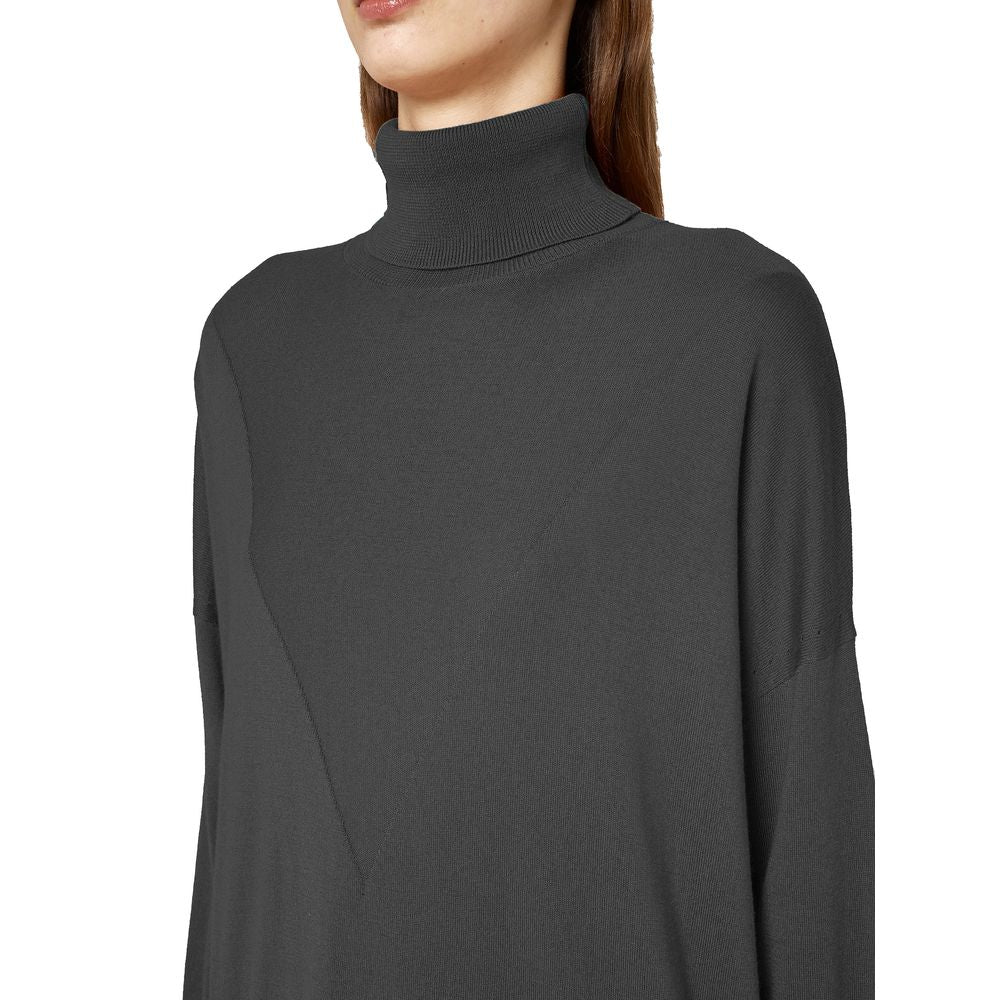 Alpha Studio Gray Silk Sweater Alpha Studio