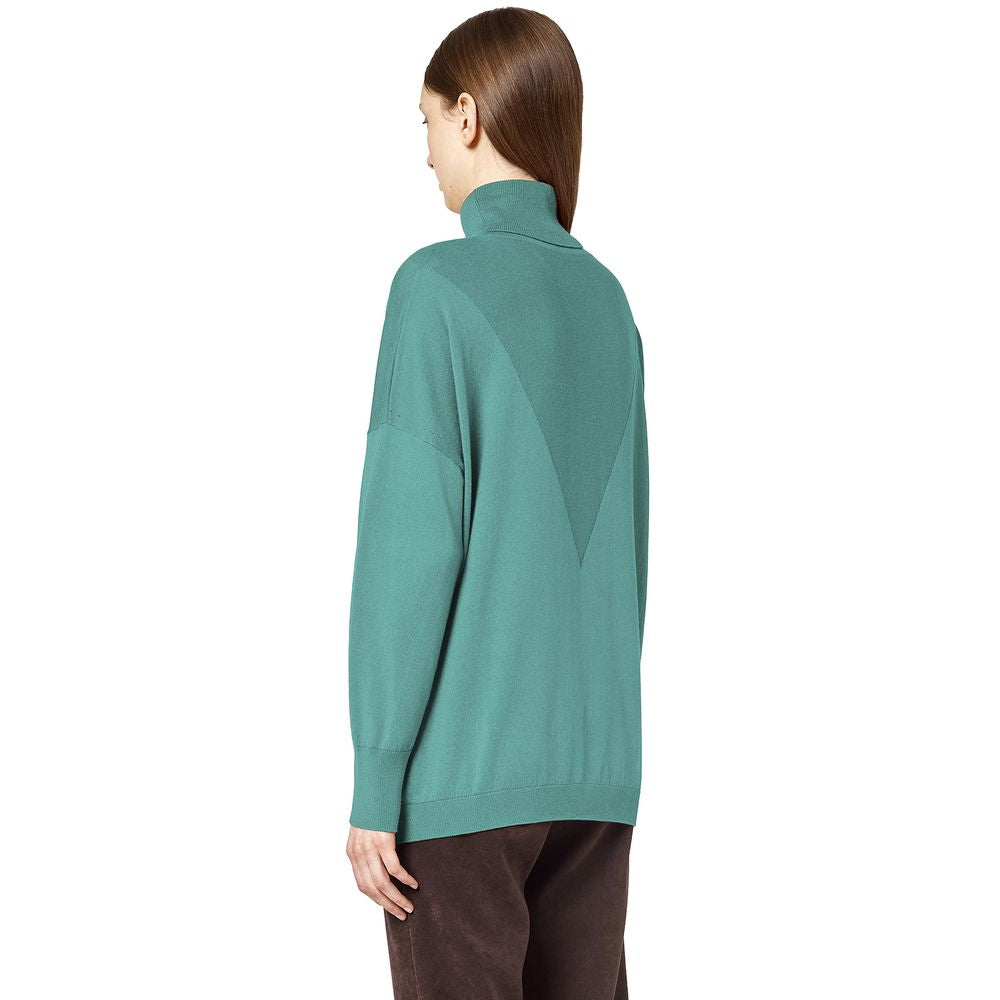 Alpha Studio Green Silk Sweater Alpha Studio