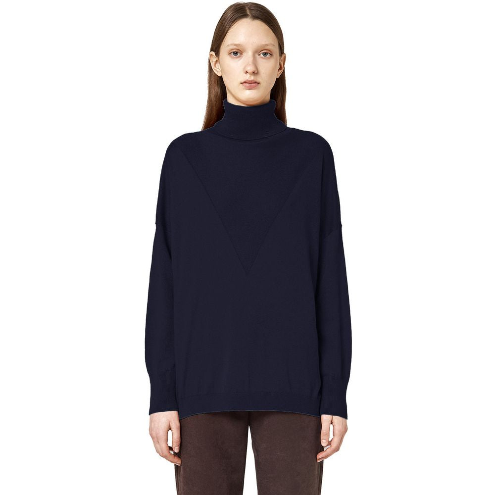 Alpha Studio Blue Silk Sweater Alpha Studio