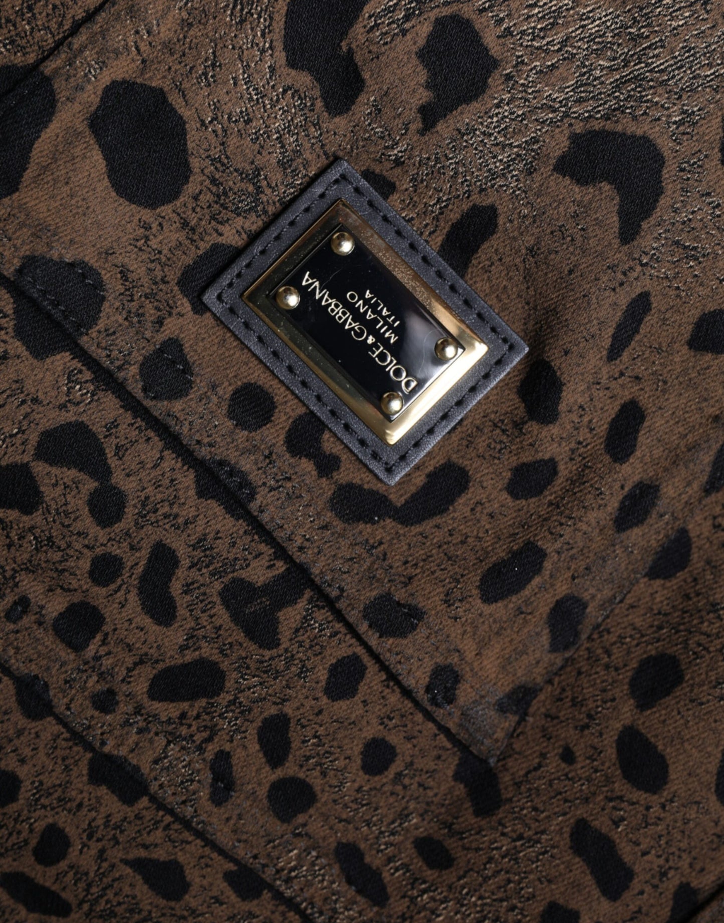 Dolce & Gabbana Brown Leopard Cotton Skinny Denim Jeans Dolce & Gabbana