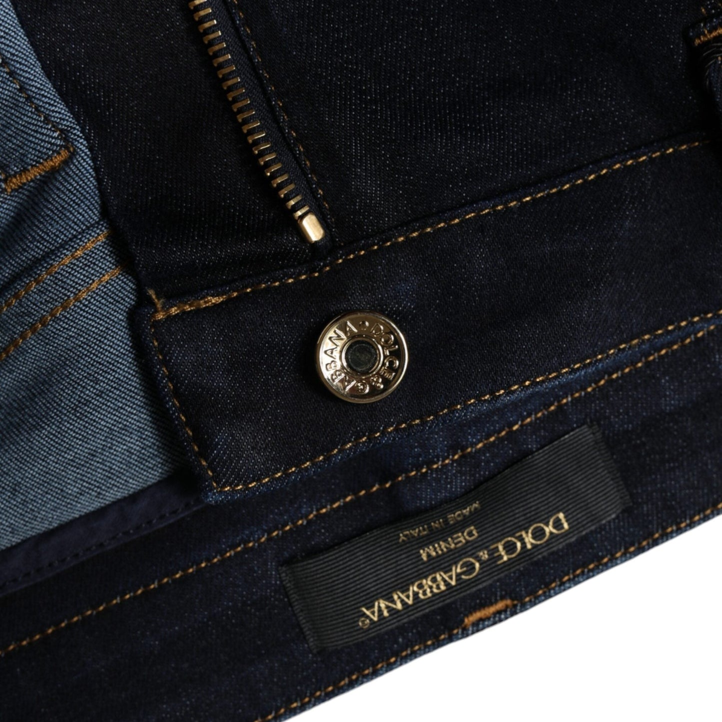 Dolce & Gabbana Black Cotton Blend Skinny Denim Jeans Dolce & Gabbana