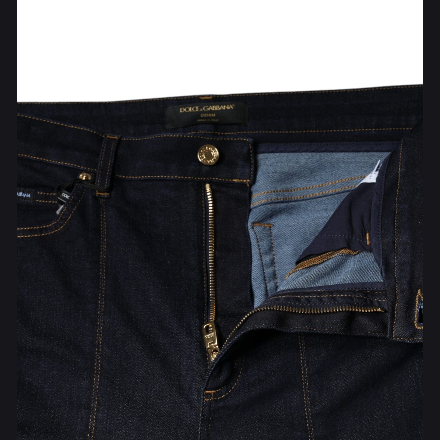 Dolce & Gabbana Black Cotton Blend Skinny Denim Jeans Dolce & Gabbana