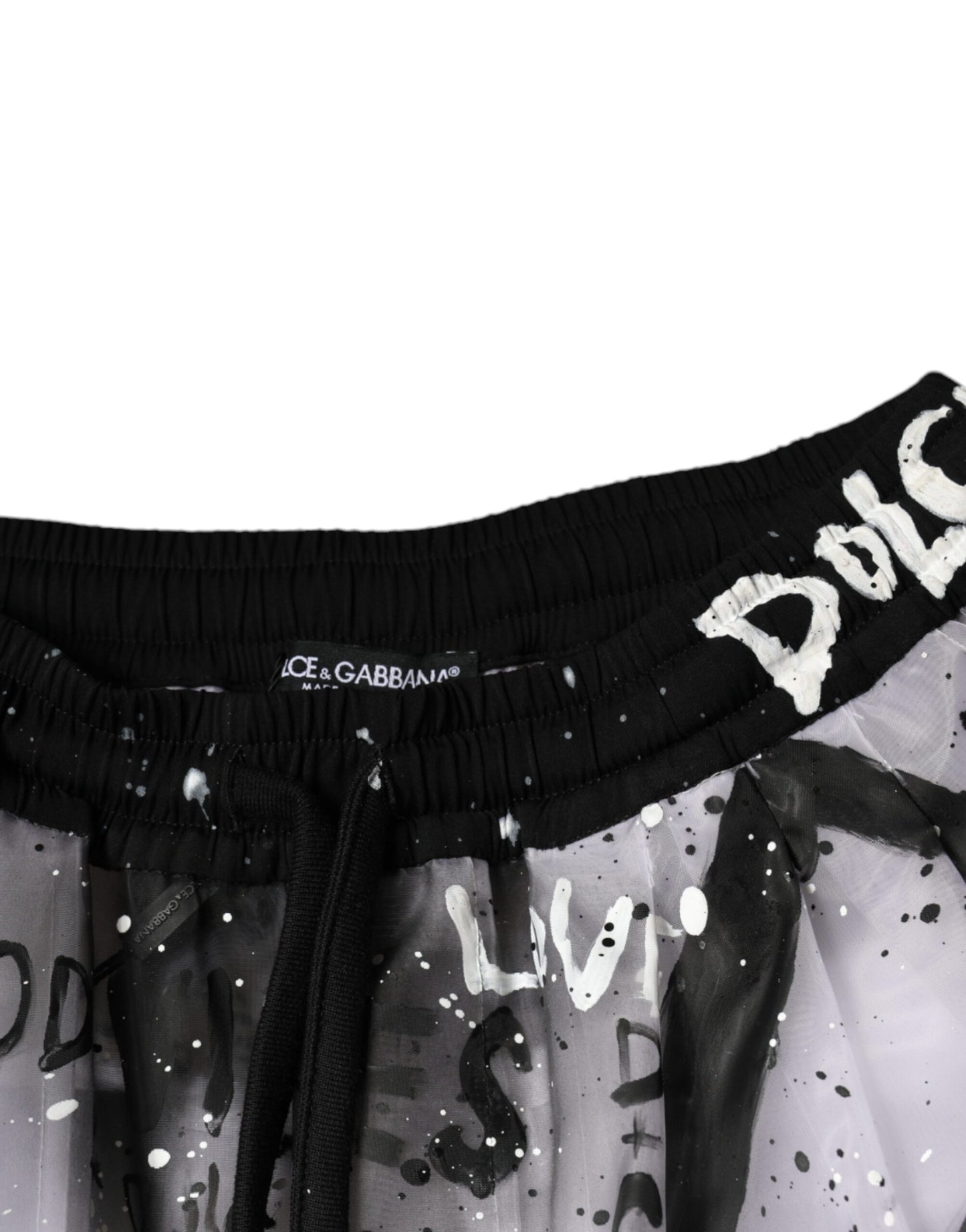 Dolce & Gabbana White See Through Logo Cropped Cargo Pants Dolce & Gabbana