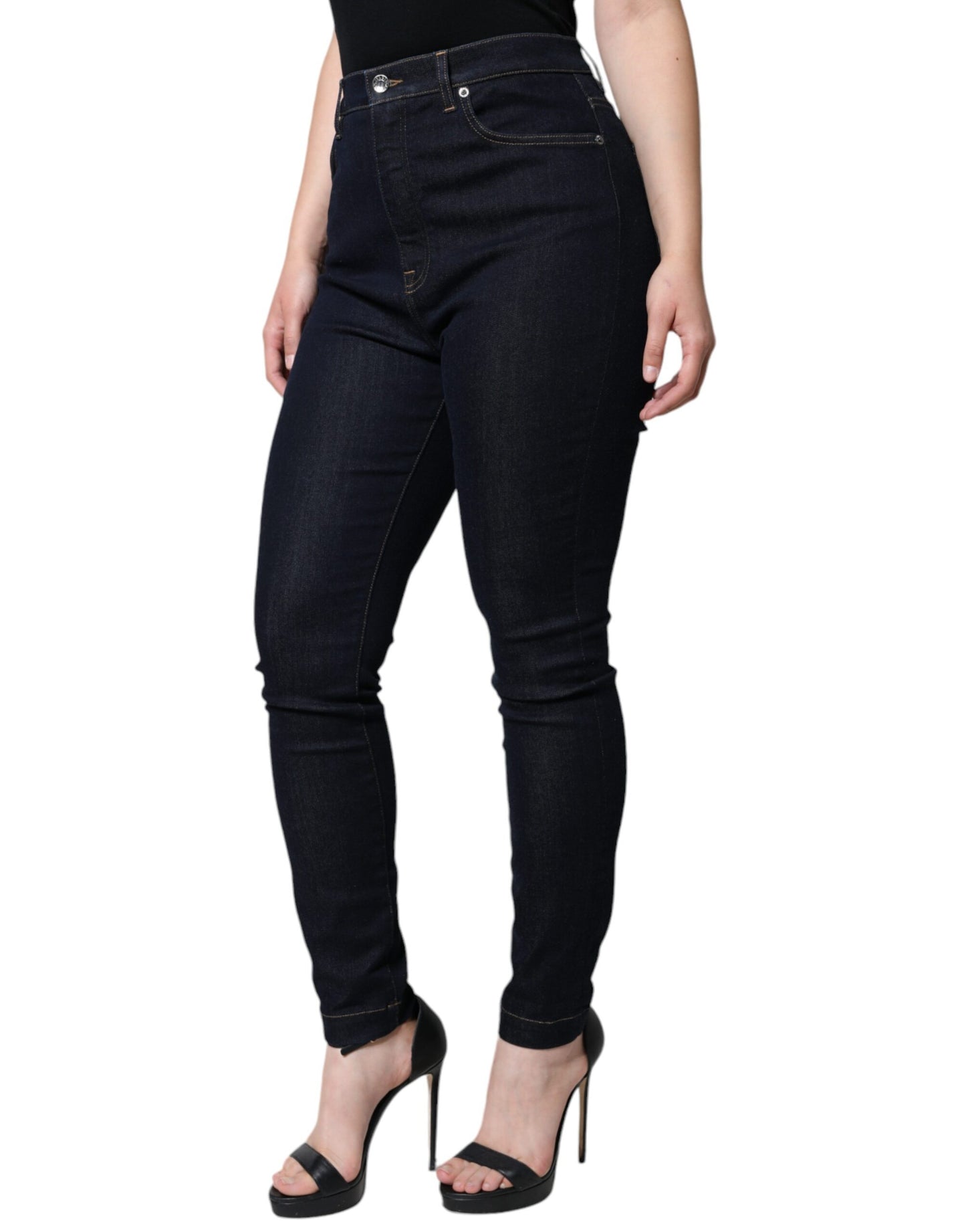 Dolce & Gabbana Black GRACE High Waist Skinny Denim Jeans Dolce & Gabbana