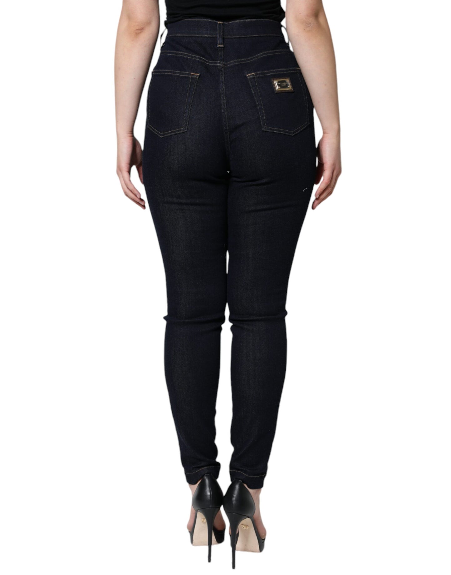 Dolce & Gabbana Black GRACE High Waist Skinny Denim Jeans Dolce & Gabbana