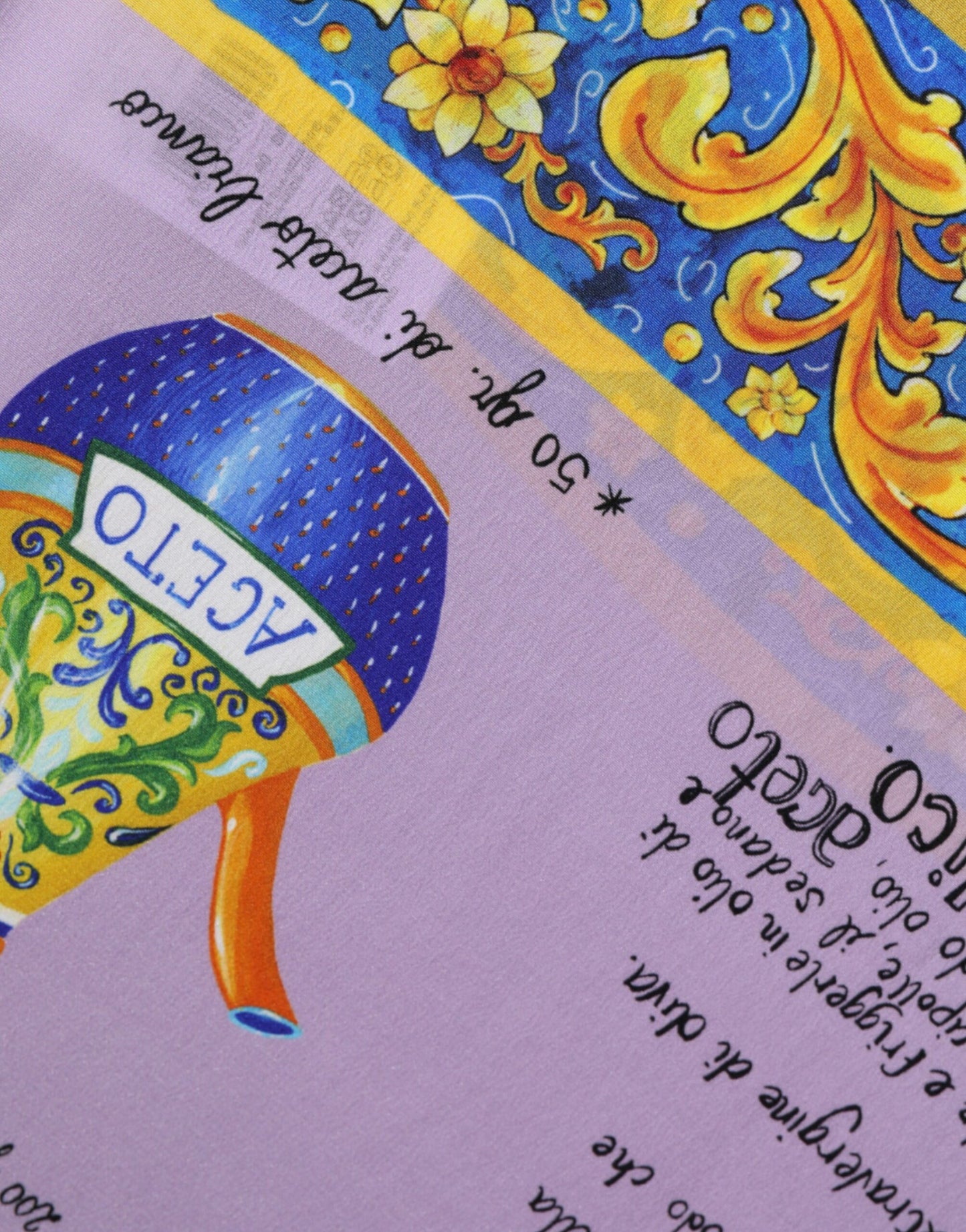 Dolce & Gabbana Purple Silk Caponata Siciliana Print Tank Top Dolce & Gabbana