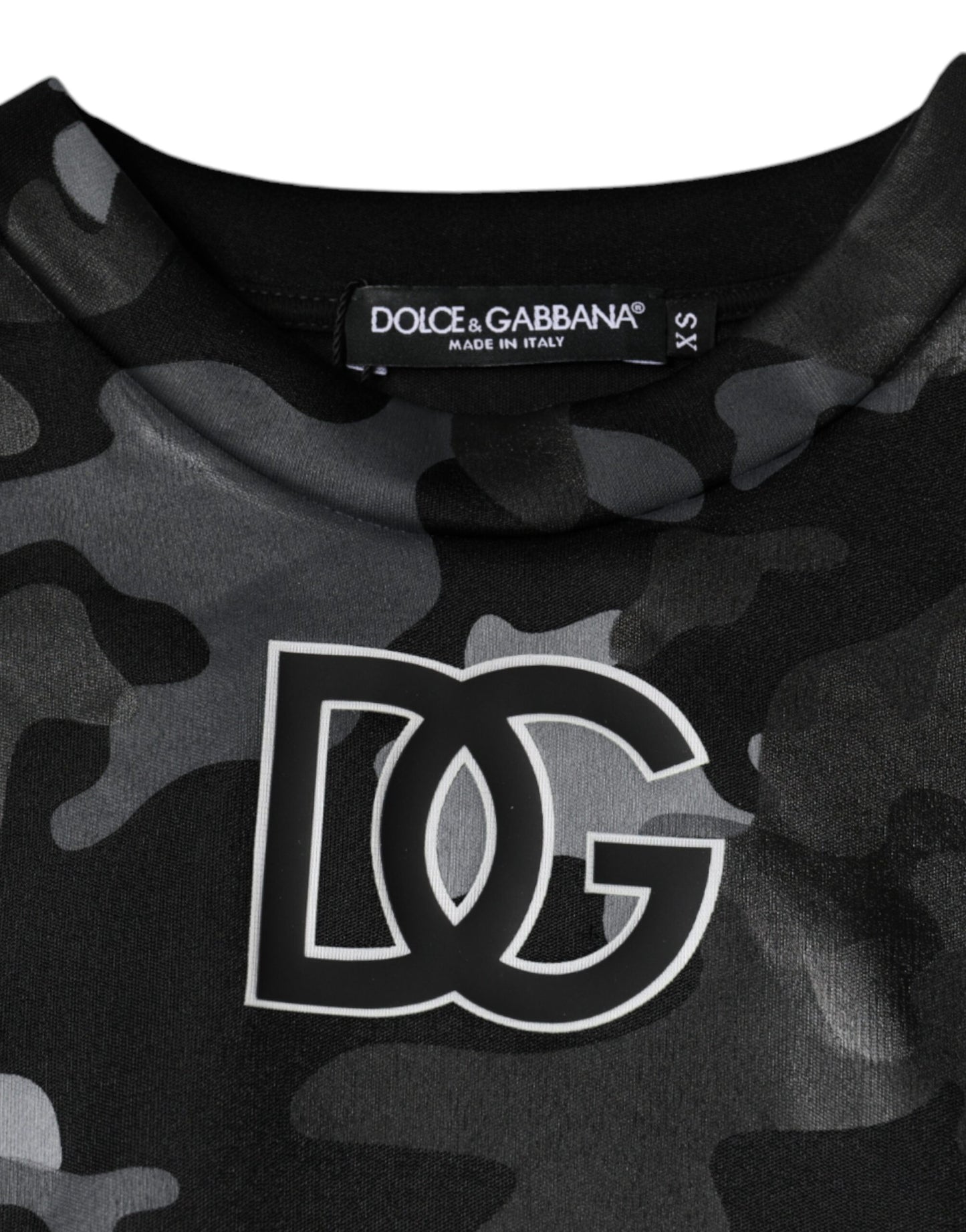 Dolce & Gabbana Black Camouflage Round Neck Sweatshirt Sweater Dolce & Gabbana